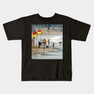 "Swim Between The Flags" - Manly Beach, Sydney, NSW, Australia Kids T-Shirt